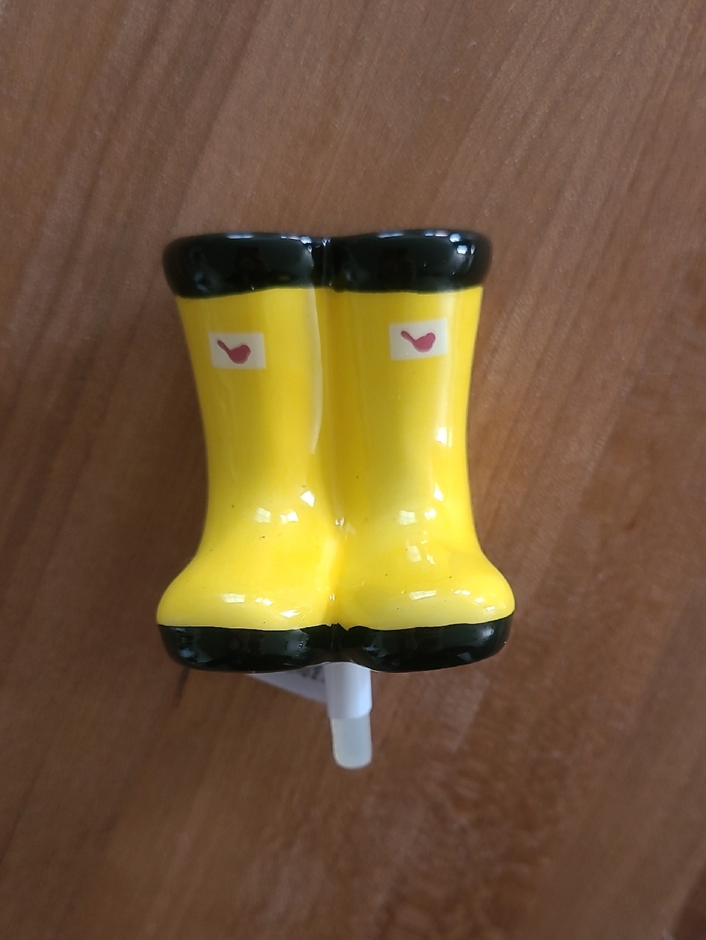 Nora Fleming Mini Yellow Rain Boot Atrachment, Jumping Puddles